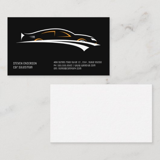 Autoverkoper | Auto-Icoon Visitekaartje (Voorkant / Achterkant)