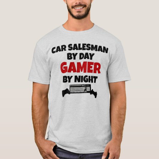 Autoverkoper door Day Gamer by Night T-shirt (Voorkant)