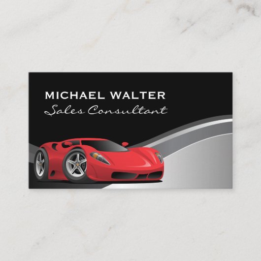 autoverkoper | sportwagen visitekaartje (Voorkant)