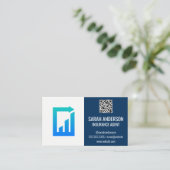 autoverzekering | Financial Paper Work Logo Visitekaartje (Staand voorkant)