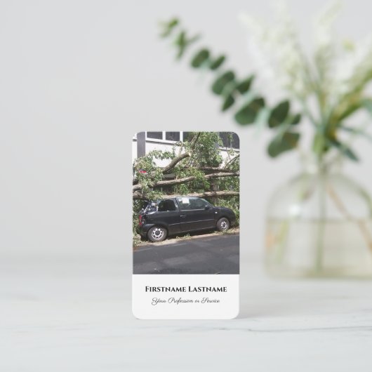 Autoverzekeringsmakelaar polisdealer polismakelaar visitekaartje (Staand voorkant)