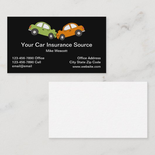 Autoverzekeringsthema Visitekaartje (Voorkant / Achterkant)