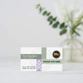 Autovrachtwagenchauffeur wegkruispunt visitekaartje (Staand voorkant)