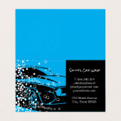 Autowas | Auto-autogegevens | Reinigingsdienst Visitekaartje (Buitenkant ongevouwen)