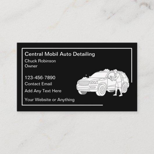 Autowas Autodetailing Carwash  Visitekaartje (Voorkant)