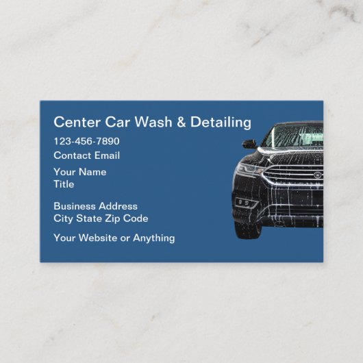 Autowas Autodetailing Visitekaartje (Voorkant)