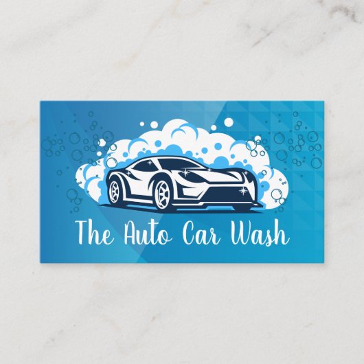 Autowas | Automatisch reinigen | Sportauto's met z Visitekaartje (Voorkant)