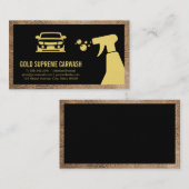 Autowas | Automatische gegevens | Ledertextuurgren Visitekaartje (Voorkant / Achterkant)