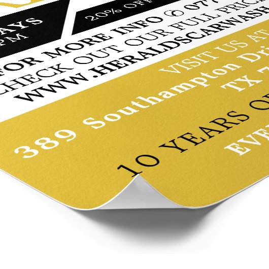 Autowas, Autowas, de Schoonmakende Dienst Adverter Poster (Hoek)