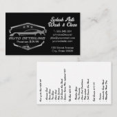 Autowas Autowas Detailing | Schoonmaakdienst Visitekaartje (Voorkant / Achterkant)