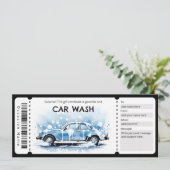 Autowas Cadeaubon Kaart (Staand voorkant)