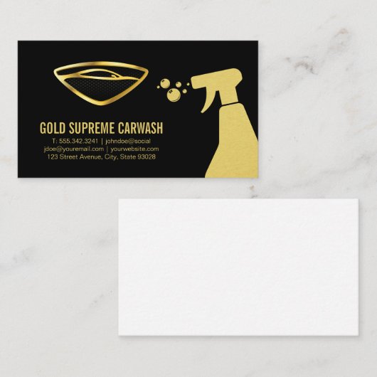 Autowas Detailhandel | Autowasserij Visitekaartje (Voorkant / Achterkant)