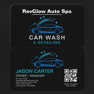 Autowas & Detailleercode QR-code  Visitekaartje