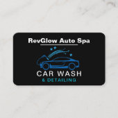 Autowas & Detailleercode QR-code  Visitekaartje (Voorkant)