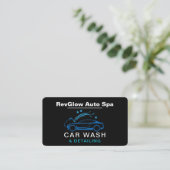 Autowas & Detailleercode QR-code  Visitekaartje (Staand voorkant)