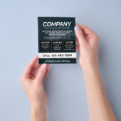 Autowas en detailing Flyer in blauwe tint (Hand)