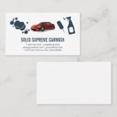 Autowas en details | Auto rode auto Visitekaartje (Voorkant / Achterkant)