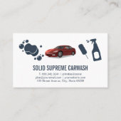 Autowas en details | Auto rode auto Visitekaartje (Voorkant)