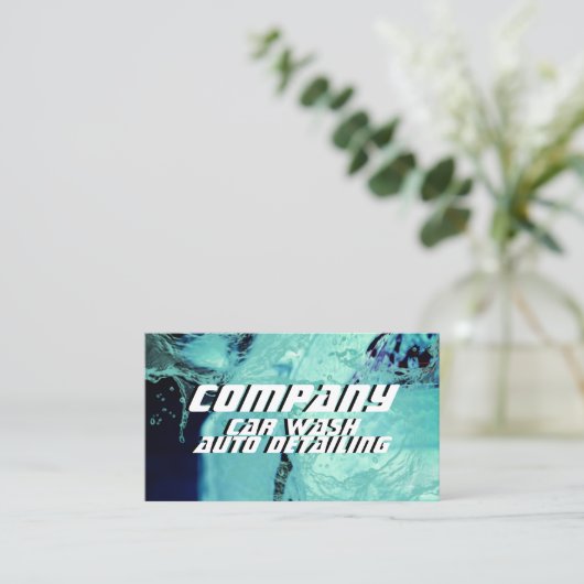 Autowas geïnspireerd visitekaartje (Staand voorkant)