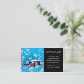 Autowas Logo | Reinigingsdienst | Bubbles Visitekaartje (Staand voorkant)