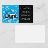 Autowas Logo | Reinigingsdienst | Bubbles Visitekaartje (Voorkant / Achterkant)