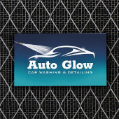 Autowas met automatische informatie over mobiele a visitekaartje