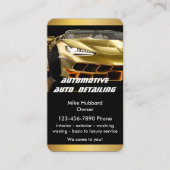 Autowas met automatische specificatie van de goude visitekaartje (Voorkant)