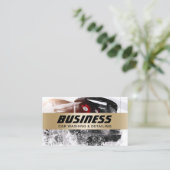 Autowas met automatische specificatie van de goude visitekaartje (Staand voorkant)