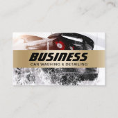 Autowas met automatische specificatie van de goude visitekaartje (Voorkant)