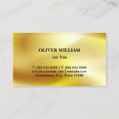 Autowas met automatische specificatie van de goude visitekaartje (Achterkant)