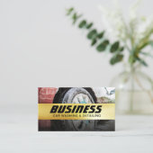 Autowas met automatische specificatie van de goude visitekaartje (Staand voorkant)