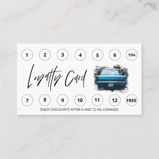 *~* Autowas - Olieprijs QR LOGO - Hartelijk dank Klantenkaartje (Voorkant)