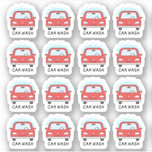 Autowas Onderhoud Herinnering Bujo Planner Sticker (Voorkant)