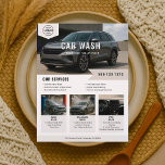 Autowasbedrijf Flyer<br><div class="desc">Promoot uw autowasserij en verhuurbedrijf met deze gedurfde en professionele flyer, ontworpen om uw merk en services met impact te benadrukken. Bovenaan staat de naam van uw bedrijf met een foto van uw keuze - perfect om uw locatie, uw team of een van uw opvallende voertuigen te laten zien. Voeg...</div>