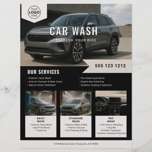 Autowasbedrijf Flyer (Voorkant)