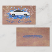 Autowasbellen en automatische waterreinigingsservi visitekaartje (Voorkant / Achterkant)