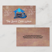 Autowasbellen en autoservice visitekaartje (Voorkant / Achterkant)