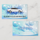 Autowasbellen | Zeep Suds splash achtergrond Visitekaartje (Voorkant / Achterkant)