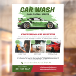 Autowasbeurtenservices Raamsticker