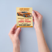 Autowasdiensten Custom Flyer (Hand)