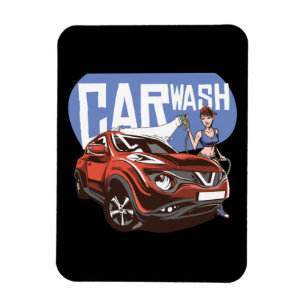 Autowash Girl Magneet