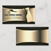 Autowash Service Gold Metallic Visitekaartje (Voorkant / Achterkant)