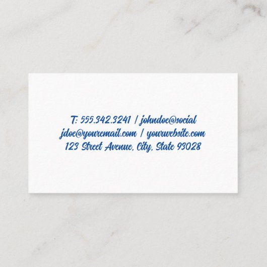 autowasplaats | Waterspatten en bubbels Visitekaartje (Achterkant)