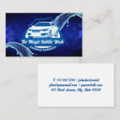 autowasplaats | Waterspatten en bubbels Visitekaartje (Voorkant / Achterkant)