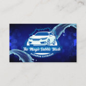 autowasplaats | Waterspatten en bubbels Visitekaartje (Voorkant)