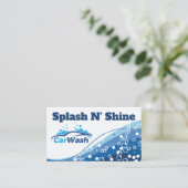 autowasplaats | Zeepbellen | Auto Care Visitekaartje (Staand voorkant)