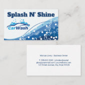 autowasplaats | Zeepbellen | Auto Care Visitekaartje (Voorkant / Achterkant)