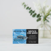 autowasplaats | Zeepbellen | Automatische services Visitekaartje (Staand voorkant)