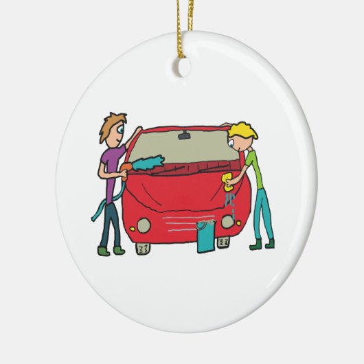 Autowassen Keramisch Ornament (Links)