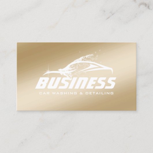 Autowassen met auto's - Automatische details van a Visitekaartje (Voorkant)